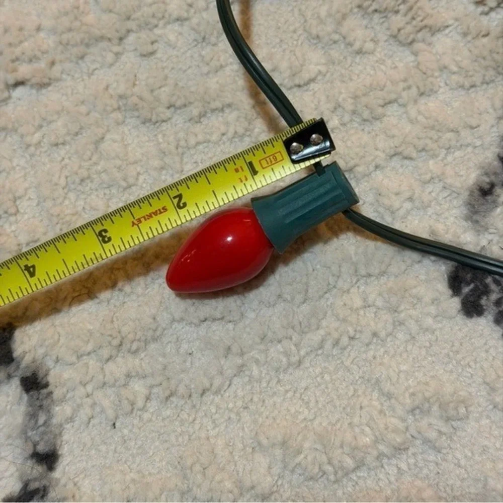 Vintage 80s 90s Colorful String Lights Color Christmas Strand Lighting Cord